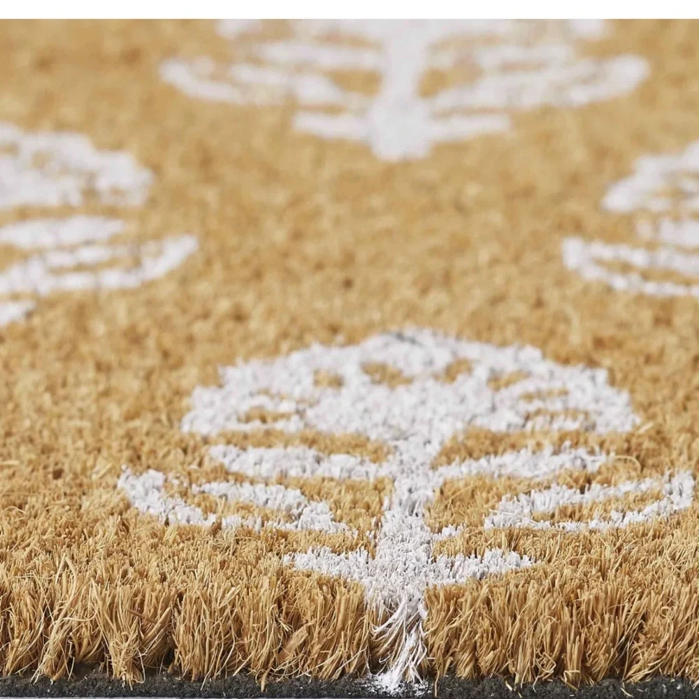 My Texas House Multi Block Floral Outdoor Coir Mat, 28”x30”